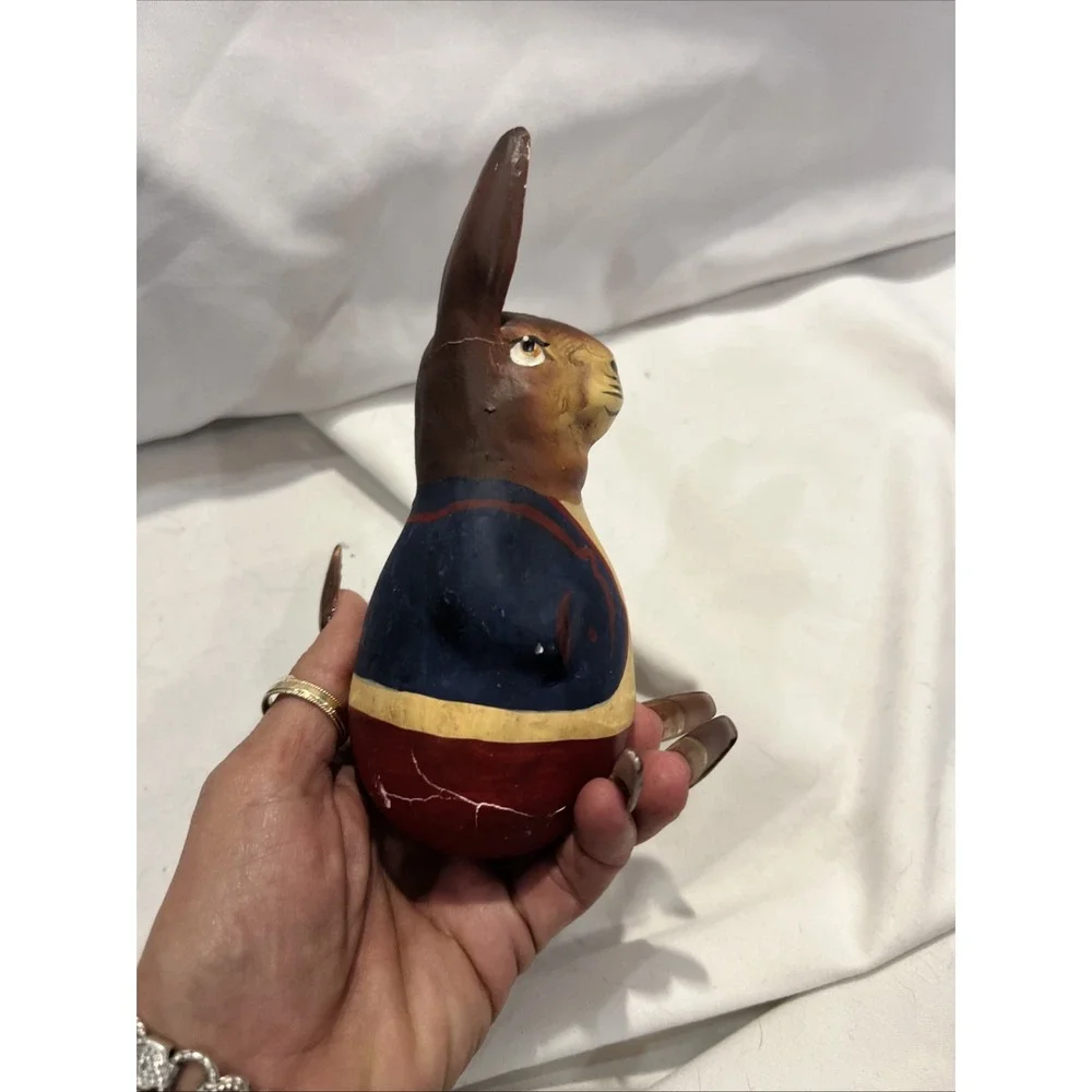 VINTAGE ROLY POLY PAPER MACHE 6.75